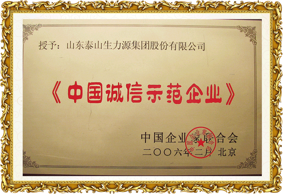中國誠信示范企業(yè)